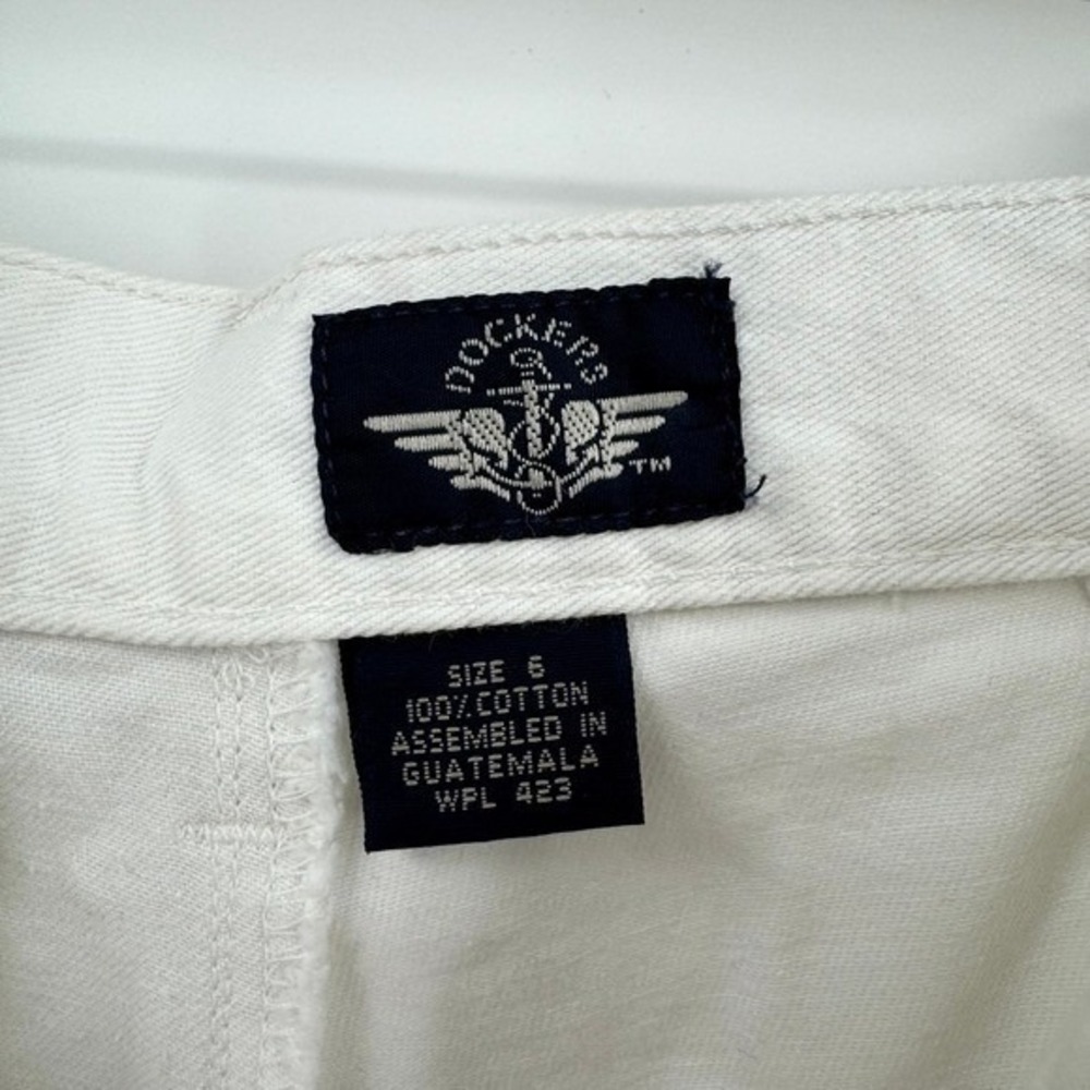 Dockers Vtg High-Waisted Tapered Women's White Trousers Sz 6 - Picture 15 of 16